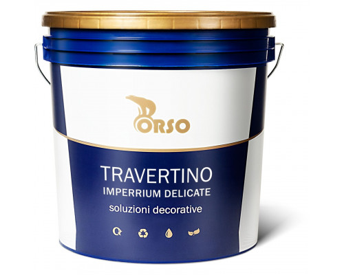 Минеральная штукатурка PRATTA TRAVERTINO IMPERIUM DELICATE с эффектом травертина, 6 кг