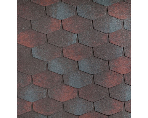 Katepal черепица FORTE 2,5м2 Ямайка (Серо-Красный)