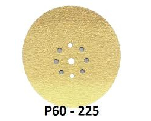 СМиТ Pro шлифовальный диск на липучке; диаметр 225 мм / P60 — 9 отверстий.