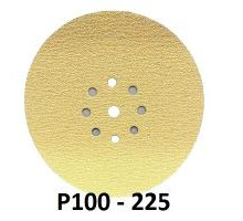 СМиТ Pro шлифовальный диск на липучке; диаметр 225 мм / P100 — 9 отверстий.