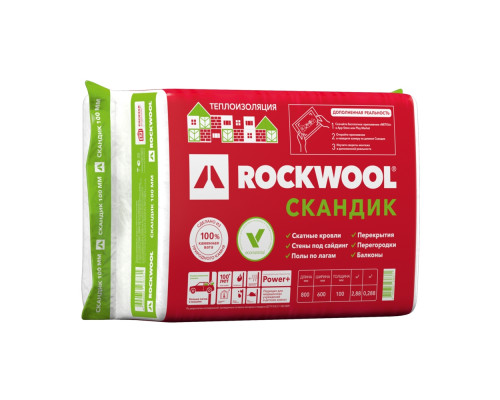 Утеплитель для кровли RockWool Лайт Баттс Скандик 800х600х100