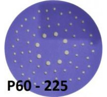 СМиТ CERAMIC Violet шлифовальный диск на липучке; диаметр 225 мм /  P60 — 64 отверстий
