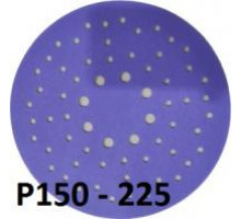 СМиТ CERAMIC Violet шлифовальный диск на липучке; диаметр 225 мм /  P150 — 64 отверстий